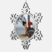 Schäferhund Schneeflocken Zinn-Ornament (Rechts)
