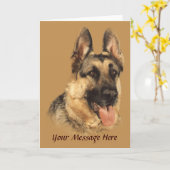 Schäferhund-sehr hübsche Gruß-Karte Karte (Gelbe Blume)