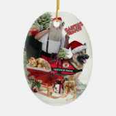 SCHÄFERHUND Service-Hundesankt Helfer Keramik Ornament (Vorne)