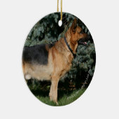 Schäferhund-Show-Stand Keramikornament (Rechts)