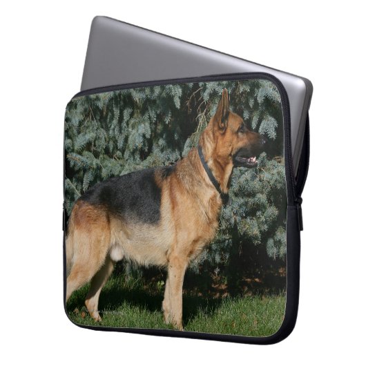 Schäferhund-Show-Stand Laptopschutzhülle (Vorderseite Links)