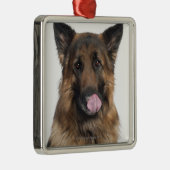 Schäferhund Silbernes Ornament (Rechts)
