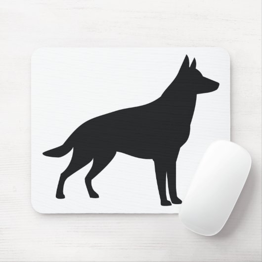 Schäferhund-Silhouette Mousepad (Mit Mouse)