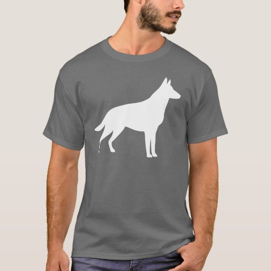 Schäferhund-Silhouette T-Shirt (Vorderseite)