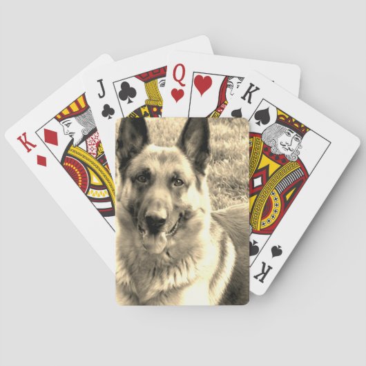 Schäferhund-Spielkarten Spielkarten (Rückseite)