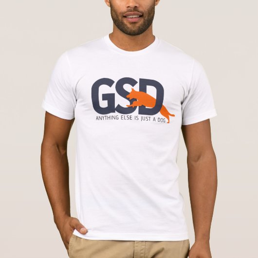 Schäferhund-SPRINGENDER T - Shirt (Vorderseite)
