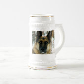 Schäferhund Stein Bierglas (VorderseiteRechts)