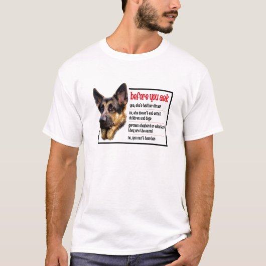 Schäferhund-T - Shirt (Vorderseite)