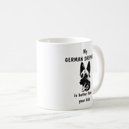 Schäferhund-Tasse Kaffeetasse (VorderseiteRechts)