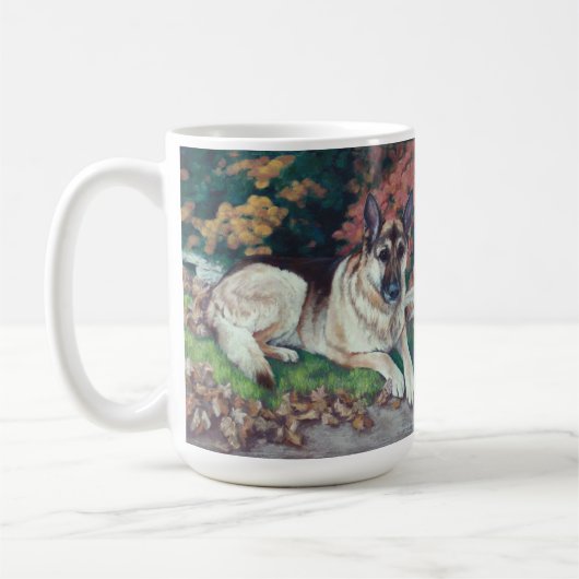 Schäferhund-Tasse Kaffeetasse (Links)