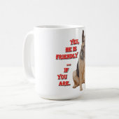 Schäferhund-Tasse Kaffeetasse (Vorderseite Links)