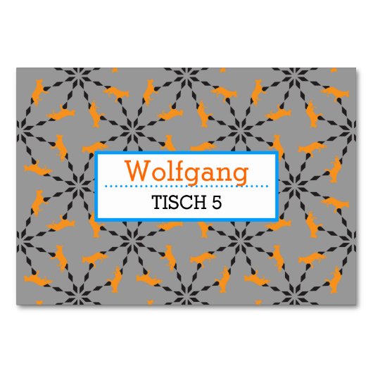 Schäferhund Tischkarten Tischnummer (Vorderseite)