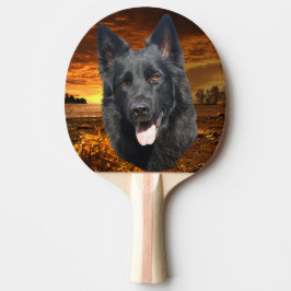 Schäferhund Tischtennis Schläger