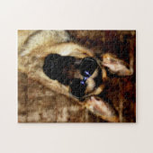 Schäferhund-tragende Sonnenbrille Puzzle (Horizontal)