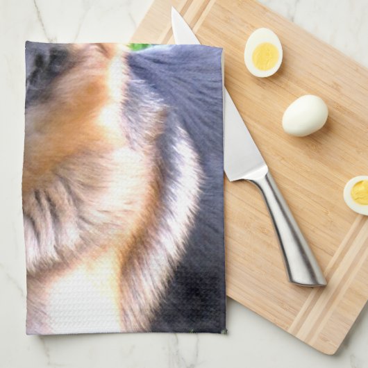 Schäferhund-Tuch Geschirrtuch (Viertel Falte)