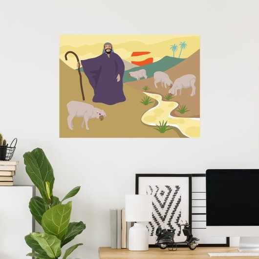 Schäferhund und sein Flock Poster (Heimbüro)