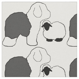 Schäferhund und sheepsheep stoff