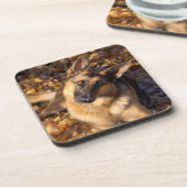 Schäferhund-Untersetzer-Set Untersetzer (Linke Seite)