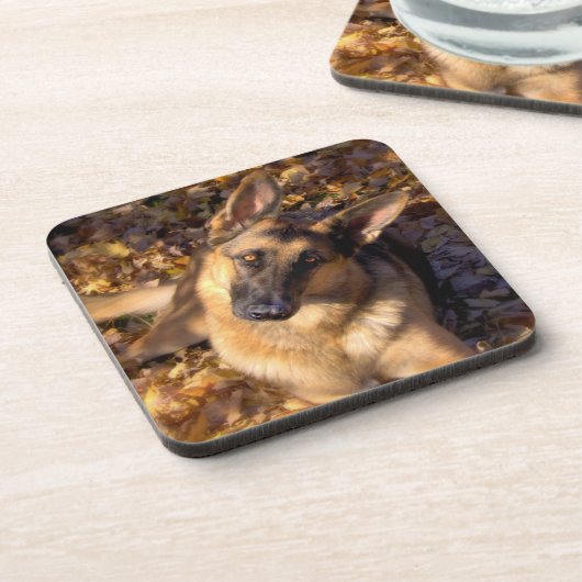 Schäferhund-Untersetzer-Set Untersetzer (Linke Seite)