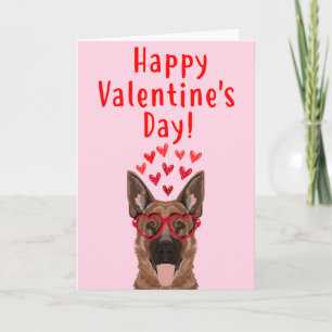 Schäferhund-Valentinstag-Karte Feiertagskarte