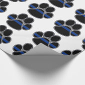 Schäferhund verdünnen Blue Line Geschenkpapier (Ecke)