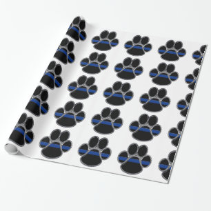 Schäferhund verdünnen Blue Line Geschenkpapier