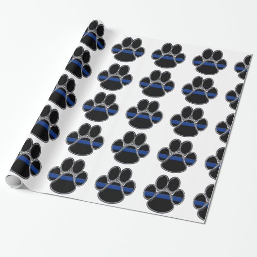 Schäferhund verdünnen Blue Line Geschenkpapier (Ungerollt)