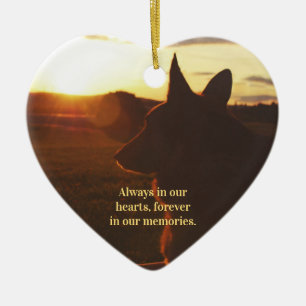 Schäferhund-verlorenes Haustier Keramik Ornament