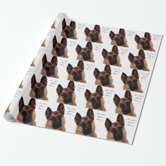 Schäferhund-Verpackungs-Papier für Mama Geschenkpapier (Ungerollt)