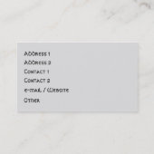 Schäferhund Visitenkarte (Rückseite)