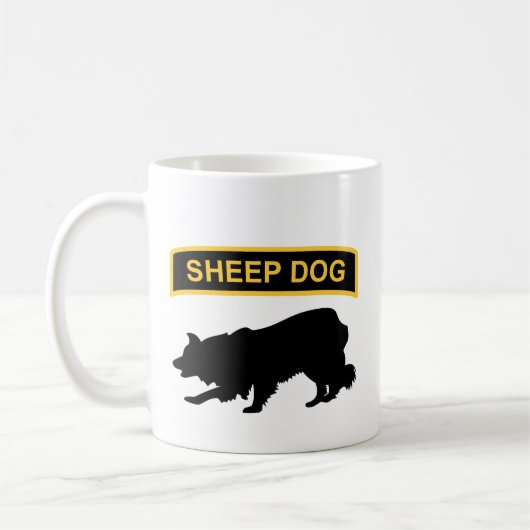Schäferhund-Vorsprungs-Tasse Kaffeetasse (Links)