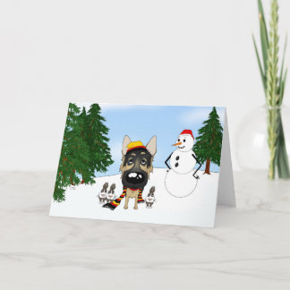 Schäferhund-Weihnachten Feiertagskarte