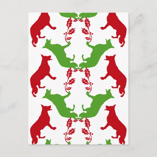 Schäferhund-Weihnachten Feiertagspostkarte (Vorderseite)