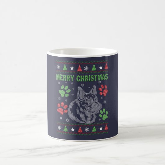 Schäferhund-Weihnachten Kaffeetasse (Mittel)