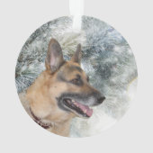Schäferhund-Weihnachten Ornament (Rückseite)