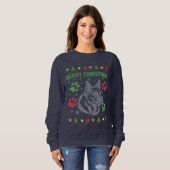 Schäferhund-Weihnachten Sweatshirt (Vorne ganz)