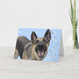 Schäferhund-Weihnachtskarte Feiertagskarte