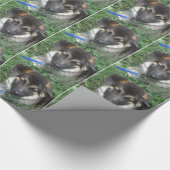 Schäferhund-Welpen-Packpapier Geschenkpapier (Ecke)