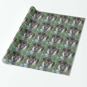 Schäferhund-Welpen-Packpapier Geschenkpapier