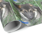 Schäferhund-Welpen-Packpapier Geschenkpapier (Rolleneckpunkt)