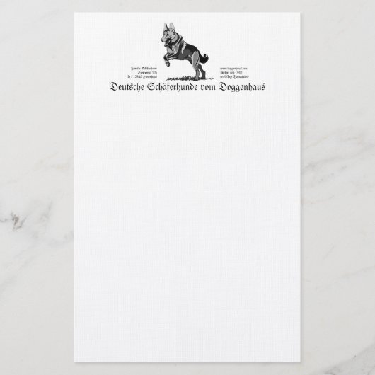 Schäferhunde Briefpapier (Vorderseite)