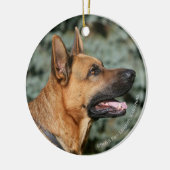 SchäferhundHeadshot 1 Keramikornament (Links)