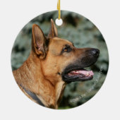 SchäferhundHeadshot 1 Keramikornament (Hinten)