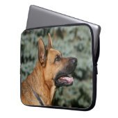 SchäferhundHeadshot 1 Laptopschutzhülle (Vorderseite Links)