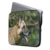 SchäferhundHeadshot 3 Laptopschutzhülle (Vorderseite Links)