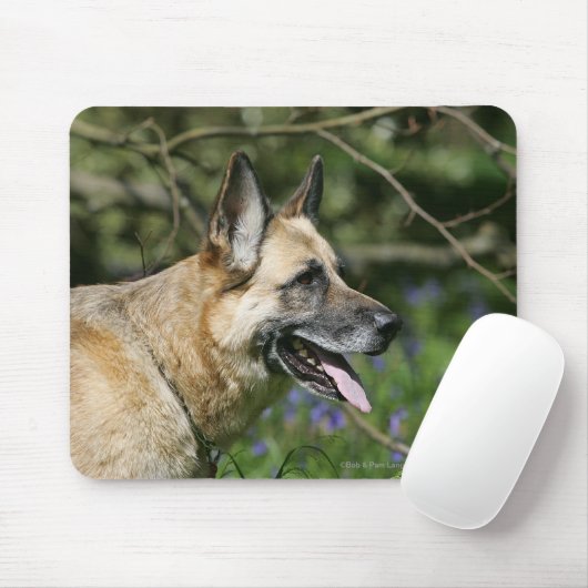 SchäferhundHeadshot 3 Mousepad (Mit Mouse)