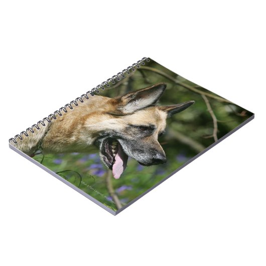 SchäferhundHeadshot 3 Notizblock (Linke Seite)