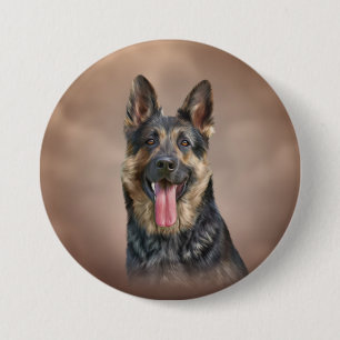 Schäferhundhund Button