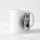 Schäferhundhund Jumbo-Tasse (Vorderseite Rechts)