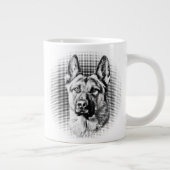 Schäferhundhund Jumbo-Tasse (Rechts)